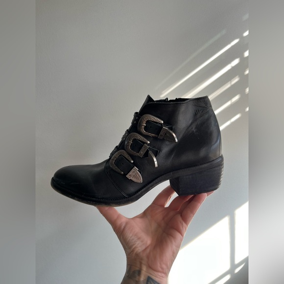 Musse and Cloud Black Buckle Ankle Boots Size 40 - Picture 2 of 14